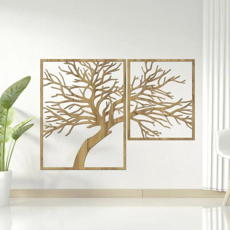 Drevený obraz stromu s vyrezávanými vetvami I SENTOP HDF0221