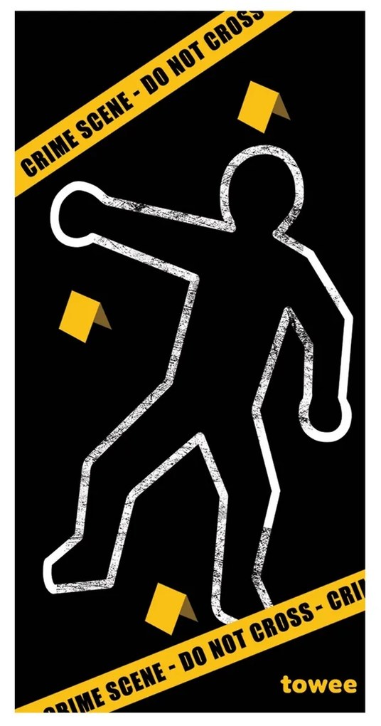 Towee Rýchloschnúca osuška CRIME SCENE, 80 x 160 cm