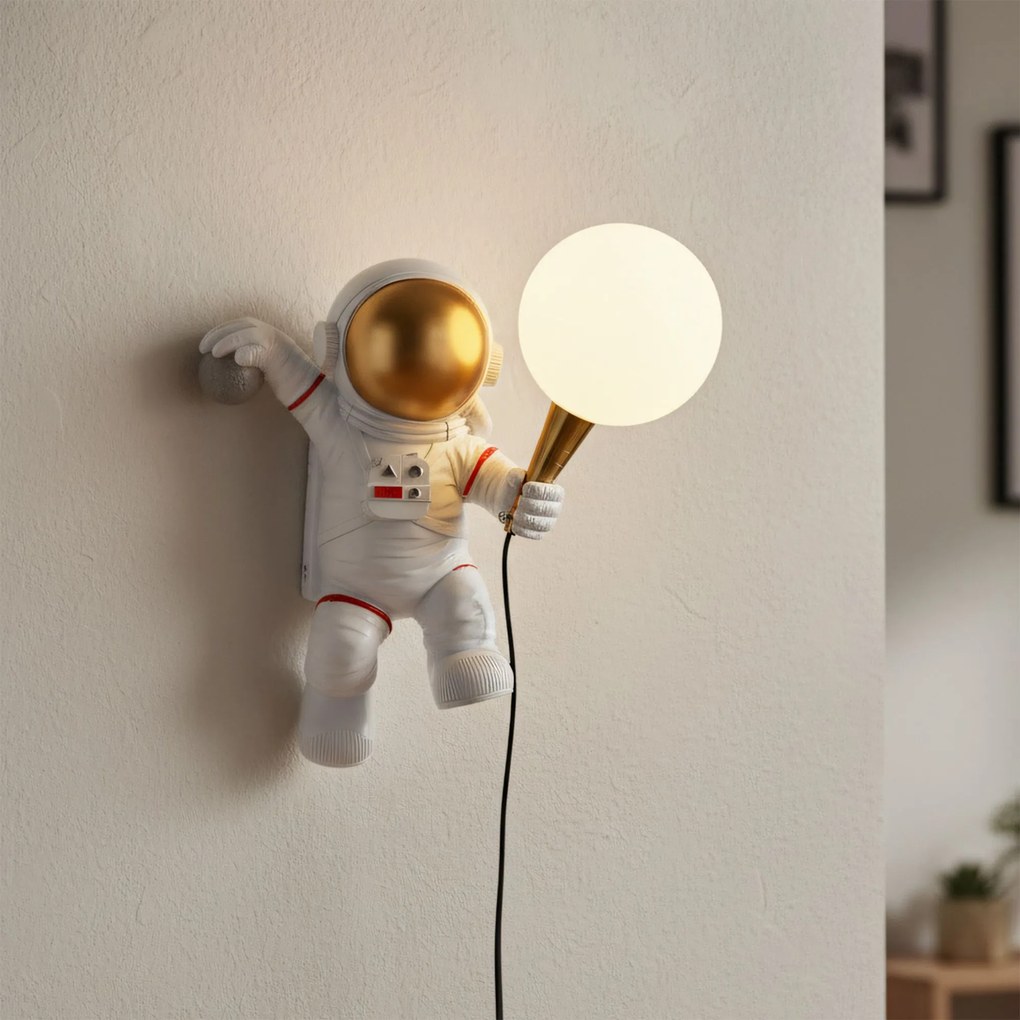 Toolight Toolight, nástenné svietidlo ASTRONAUT APP1804-1W COSMO, biela-zlatá, OSW-04389