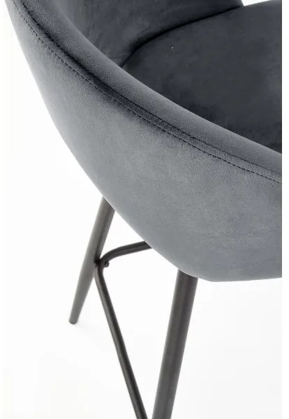 Barová stolička 89x49 cm šedá/čierna