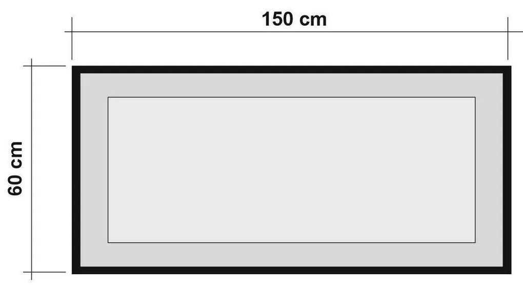 Zrkadlo Idea Black and Atlantic Pine, 150 cm, L