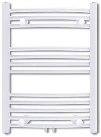 Rebríkový radiátor na centrálne vykurovanie, zaoblený, s bočným a stredovým pripojením 500 x 764 mm-