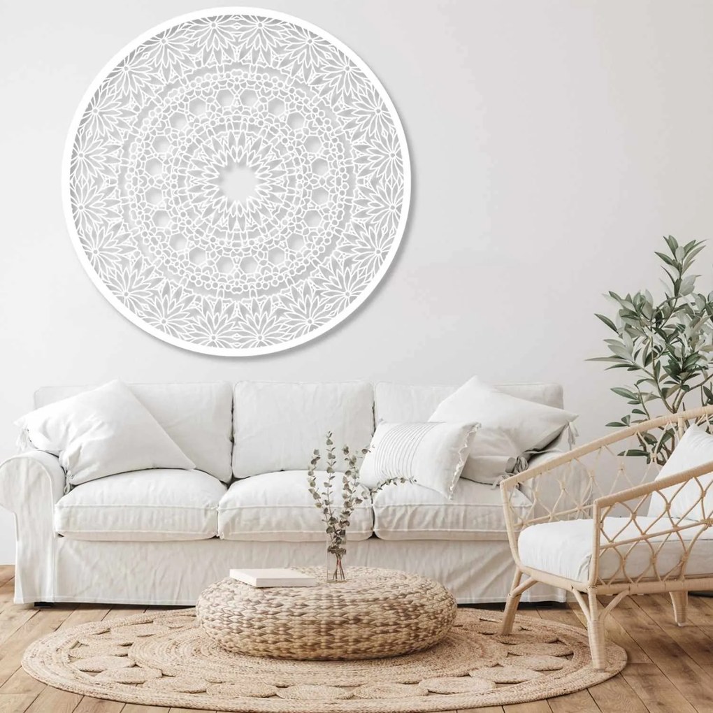 Luxusná drevená mandala na stenu 3D dekorácia do interiéru | HELA: HDF - Orech 30 cm 4341-79186 HDF0342