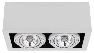 NOWODVORSKI Stropné bodové osvetlenie BOX, GU10, 2x75W, biele