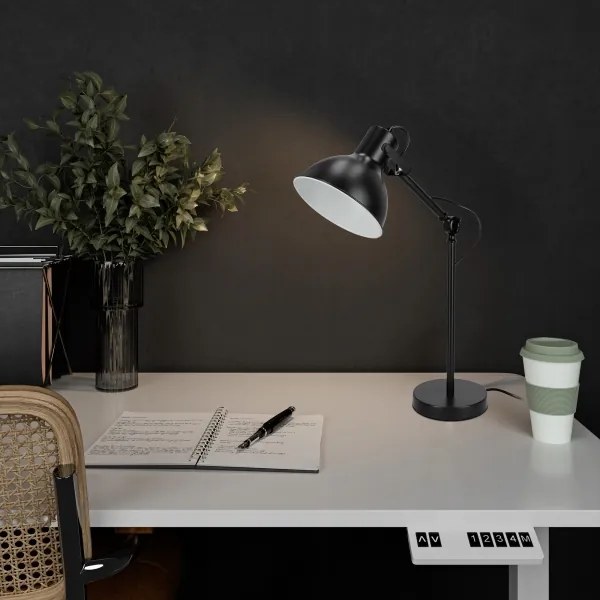 Stolná lampa 1xE27/40W/230V čierna