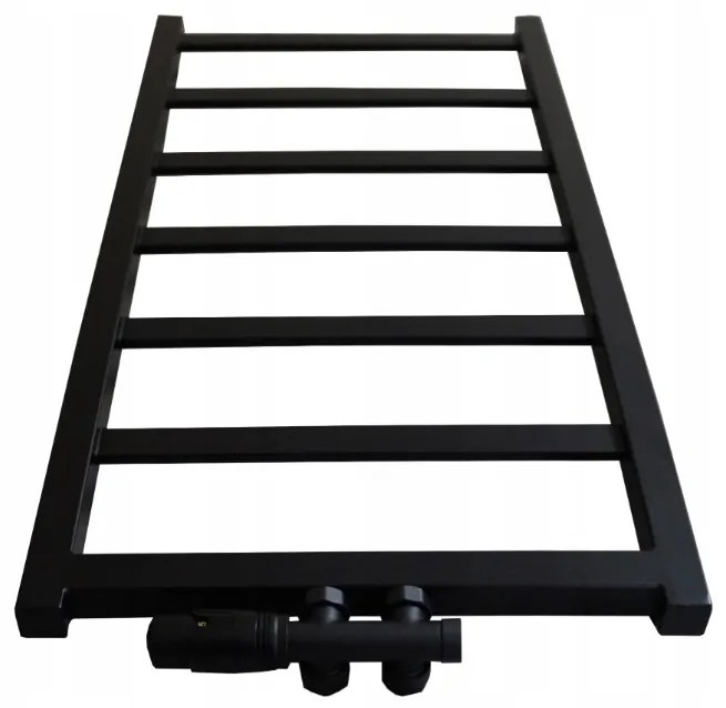 Regnis DEX, vykurovacie teleso 300x1520mm so stredovým pripojením 50mm, 548W, čierna matná, DEX150/30/D5/BLACK
