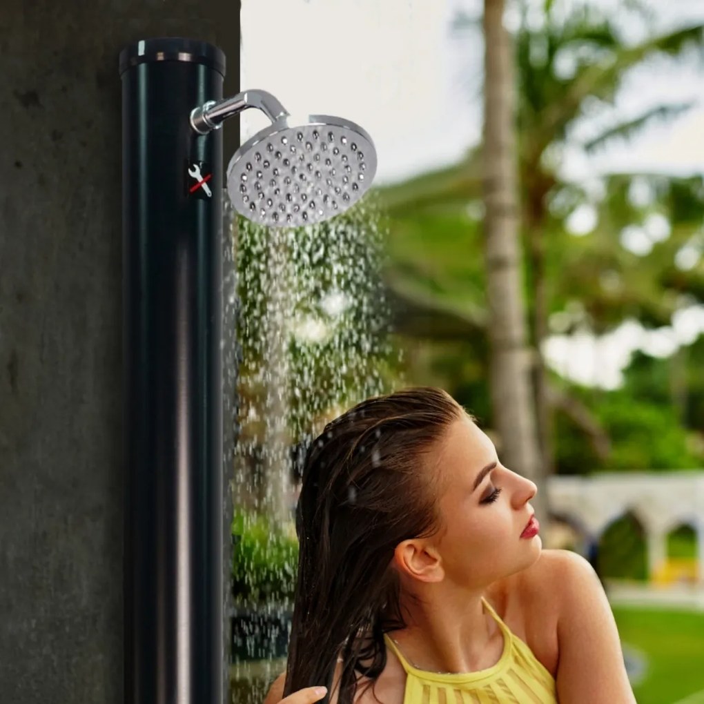 Solárna sprcha DELFINA, 20 l, čierna Jurhan