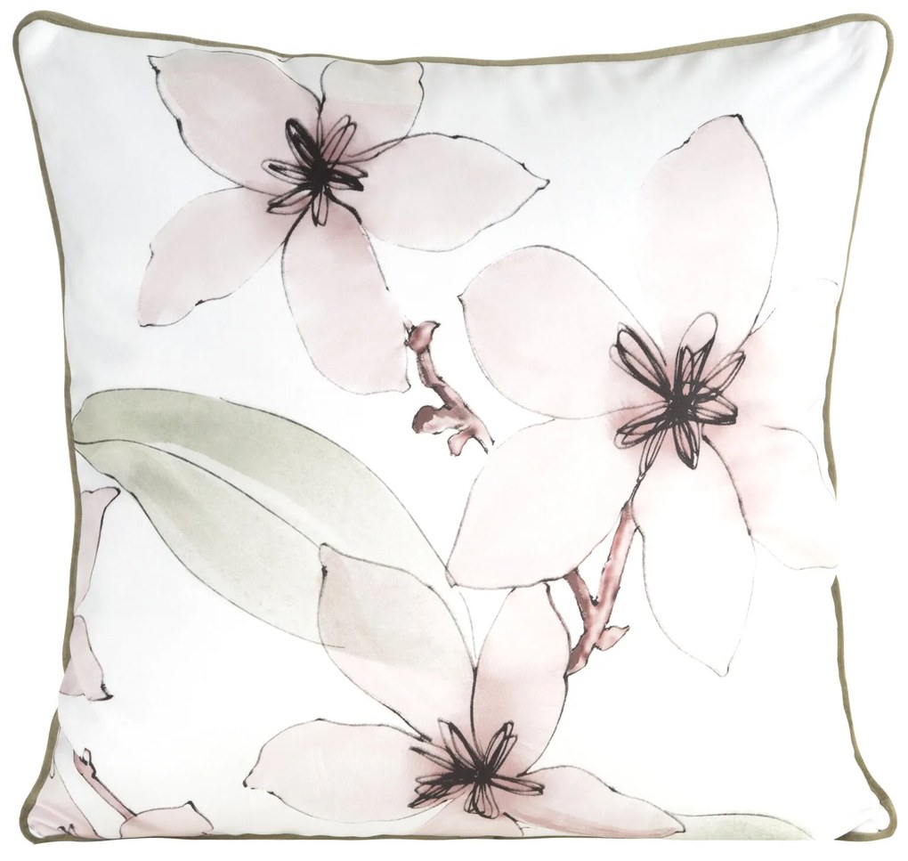 DEKORAČNÁ OBLIEČKA NA VANKÚŠ PREMIUM BIANCA 60X60 CM KVETY