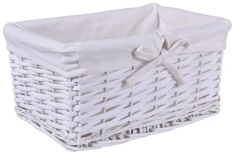 Prútený košík 30x20x15 – biely