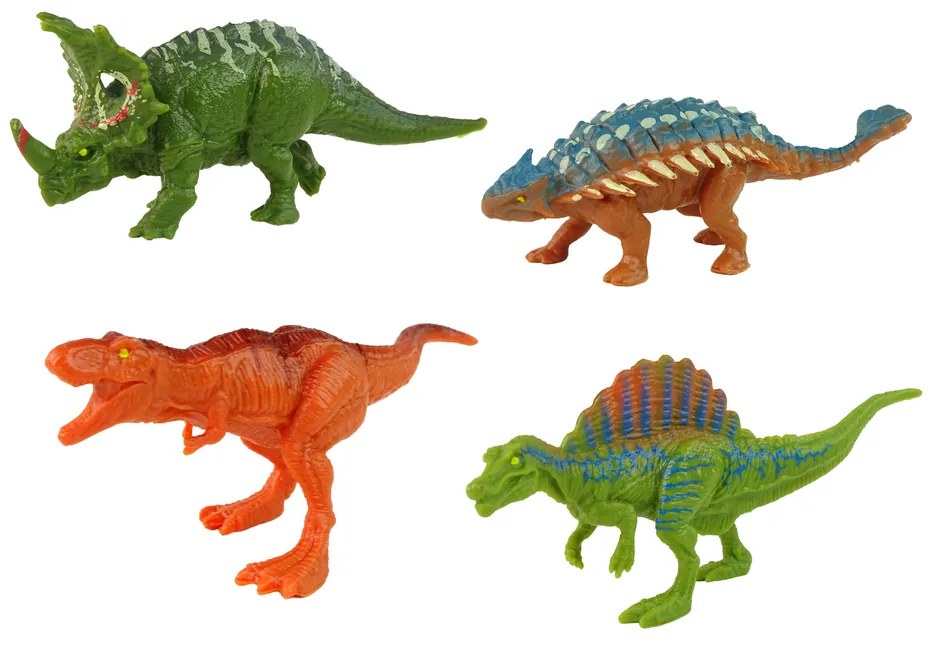 Lean Toys Vozidlo s prívesom a motívom Dinosaura - 4 kusy dinosaura