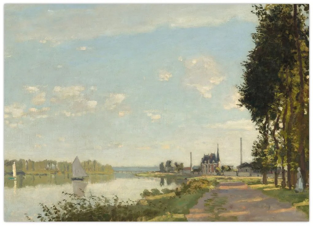 Sklenený obraz - Claude Monet, Argenteuil, reprodukcia (70x50 cm)