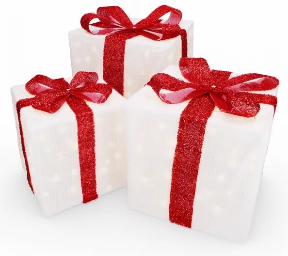 Brilagi - SADA 3× LED vonkajších vianočných dekorácií LED/2,6W/3×AA IP44 darčeky