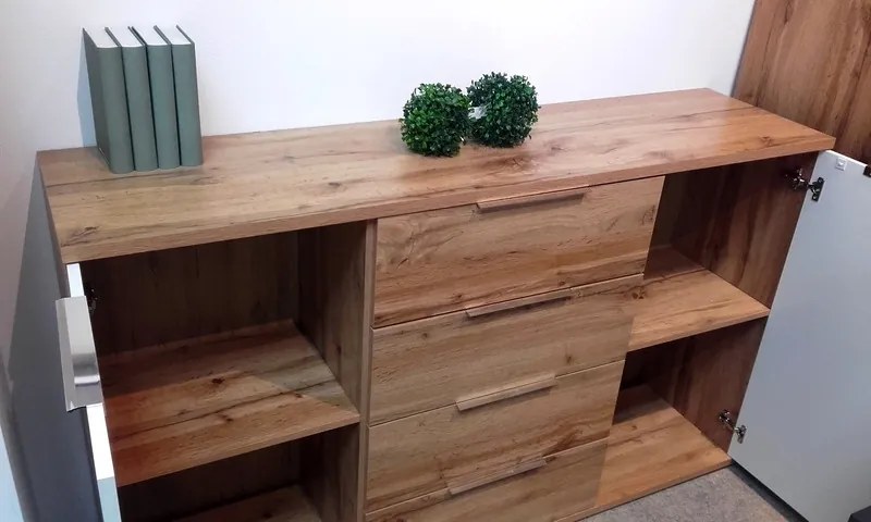 Komoda Capri, dub wotan/biela