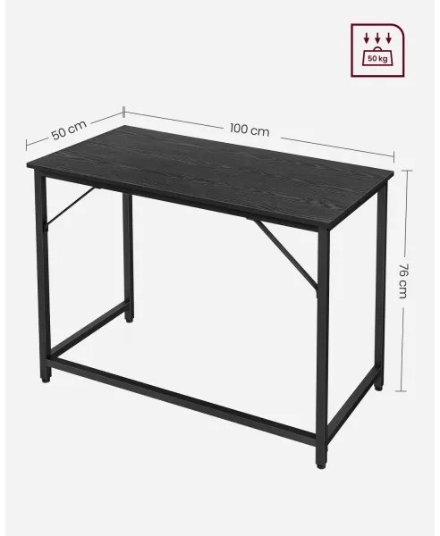 Písací stôl SOLEA čierny