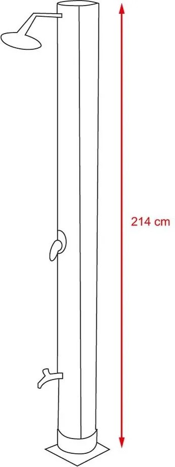 Avenberg Solárna sprcha Exclusive 40 l + nožná sprcha, výška 214 cm