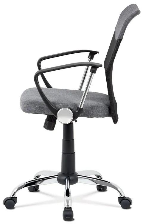 Autronic -  Kancelárska stolička Junior KA-V202 GREY, šedá látka, čierna MESH