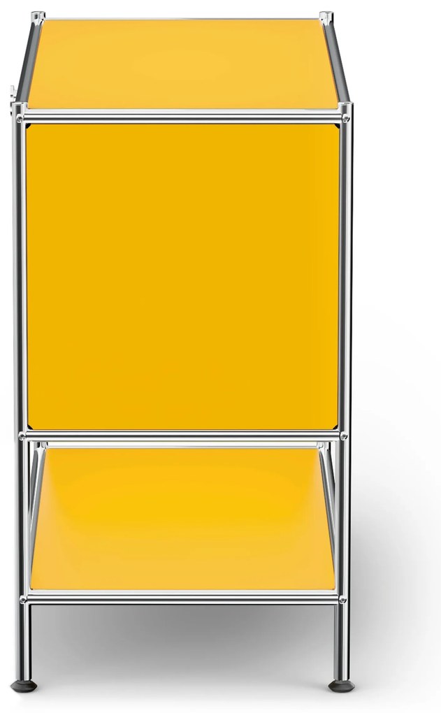 Kovová odkladacia skrinka »CN3« s výklopným priečinkom, žltá