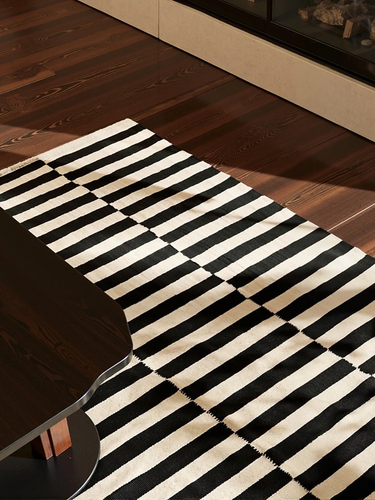 Hanse Home, Behúň Vika 106207 Black White, 80x200, čiernobiela, obývacia izba