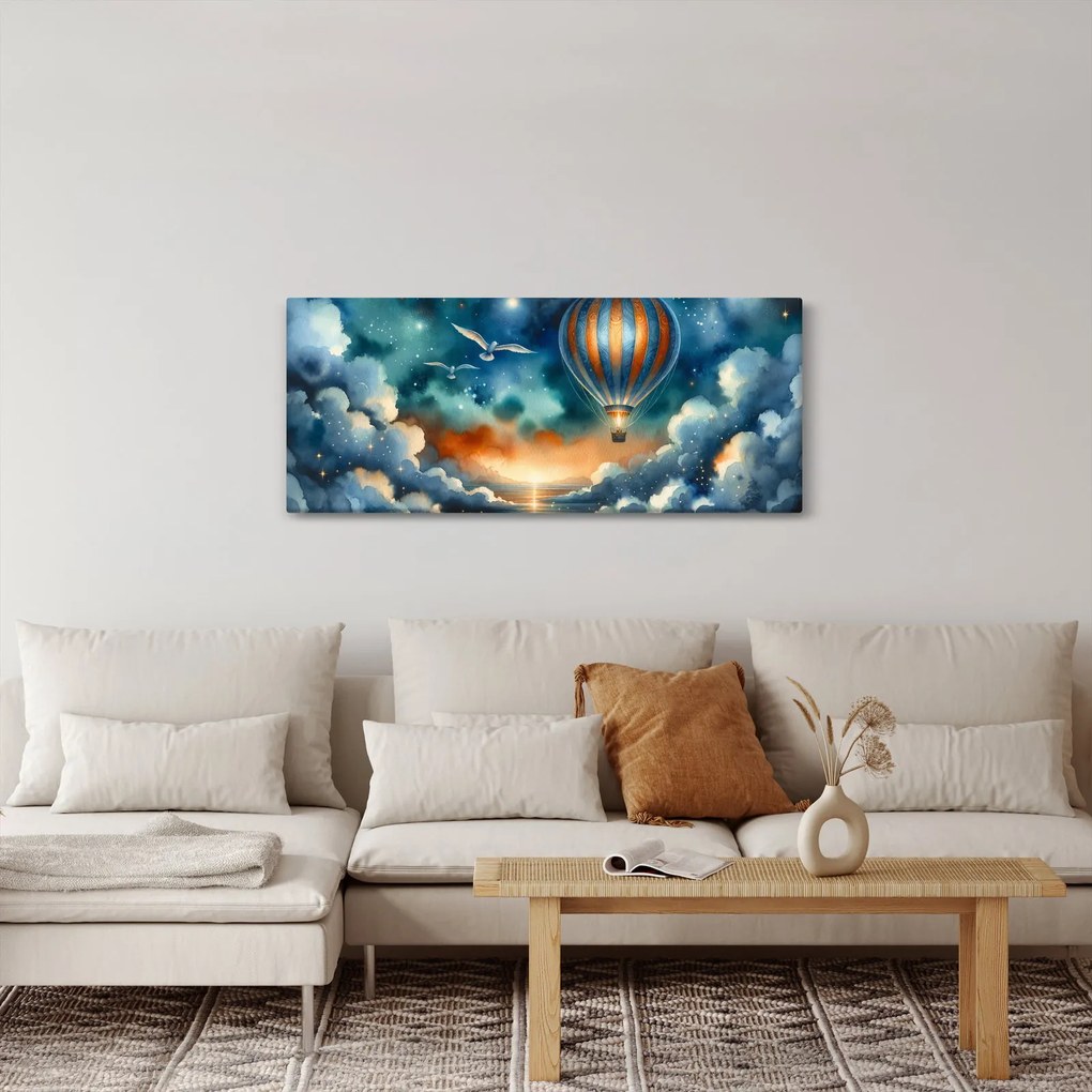 Obraz - Lietať nočnou oblohou (120x50 cm)