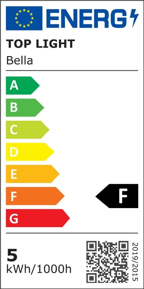 TOP LIGHT Stolová lampička Bella C, Čierna