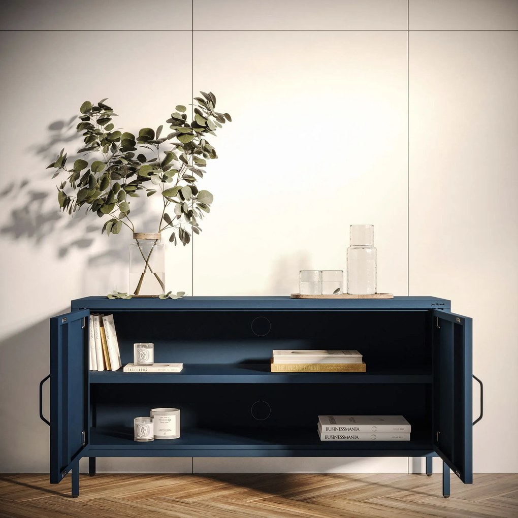 TV stolík na nožičkách ROSA, 1150 x 595 x 400 mm, Modern: tmavomodrá farba