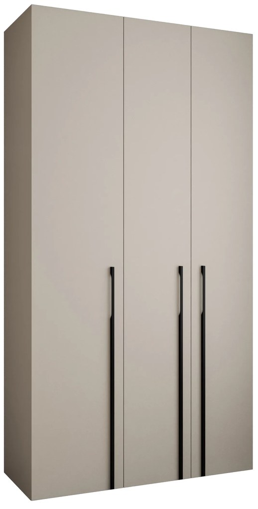 Šatníková skriňa 130 cm Carmela 40-3 (kašmír + čierna). Akcia -20%. Vlastná spoľahlivá doprava až k Vám domov. 1126603