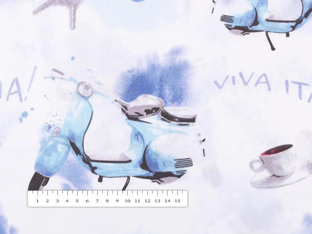 Biante Bavlnená obliečka na vankúš s lemom Sandra SA-289 Viva Italia modrá 35 x 45 cm