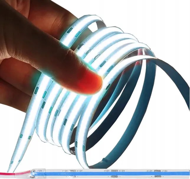 ecoPLANET Homogénny Neon COB LED pásik 12V 50m MODRÁ