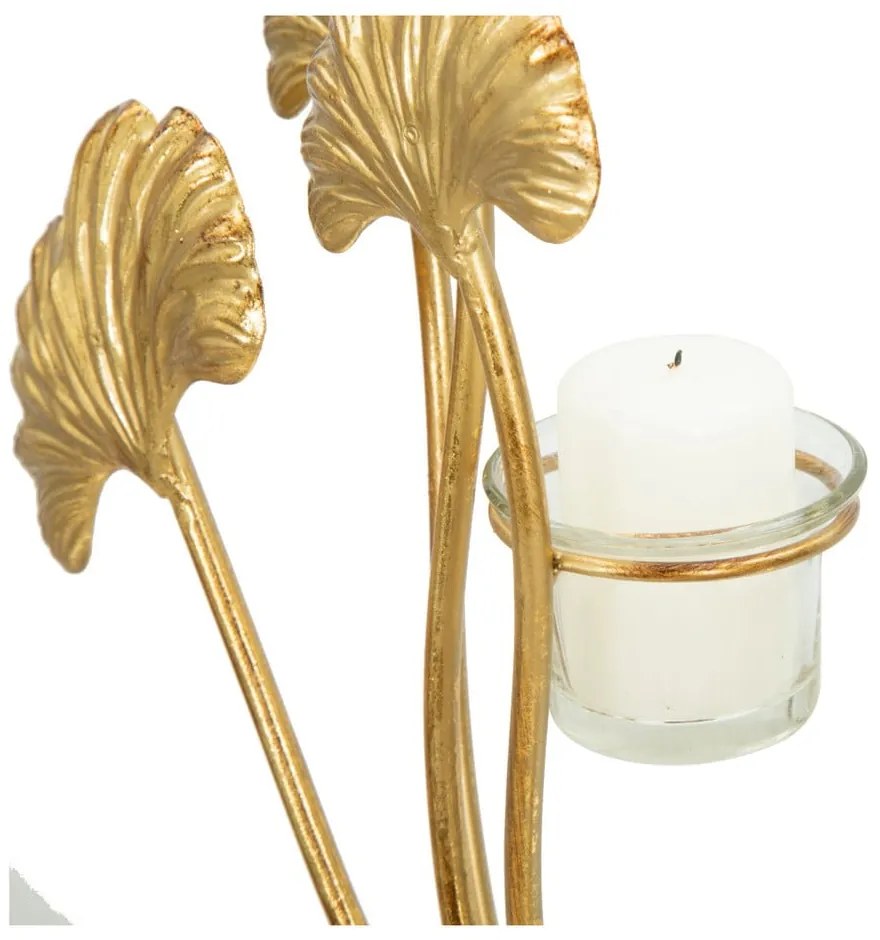 Svietnik v zlatej farbe Mauro Ferretti Iris