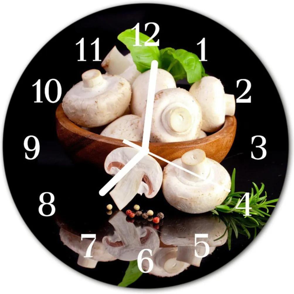 Skleněné hodiny kulaté houby