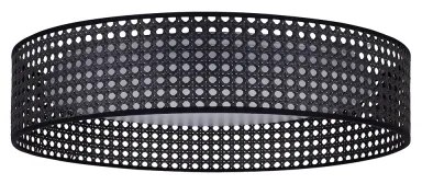 Duolla - LED Stropné svietidlo ROLLER RATTAN LED/24W/230V pr. 45 cm čierna