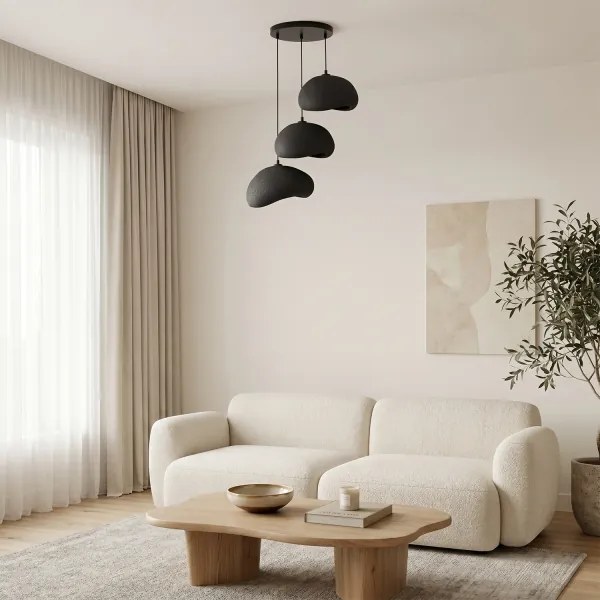 BRILAGI - Závesný luster na lanku WABI SABI 3xE27/40W/230V priemer 60 cm čierna