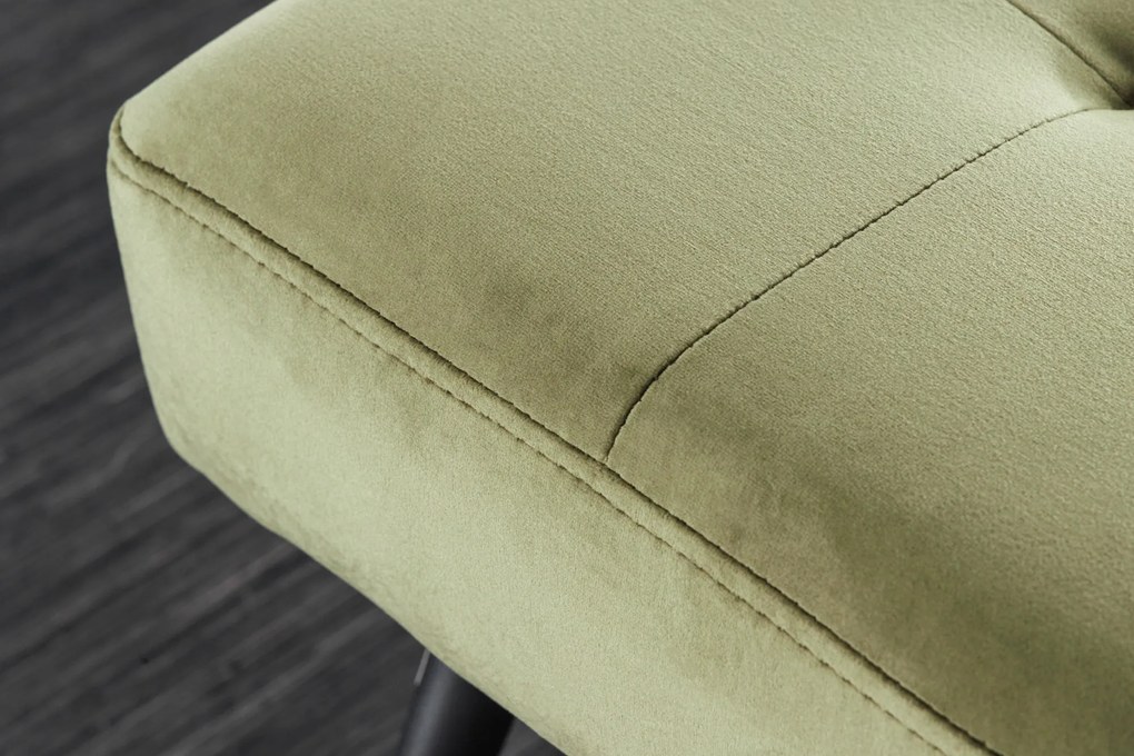 Lavica Boutique 100cm olivovozelený zamat