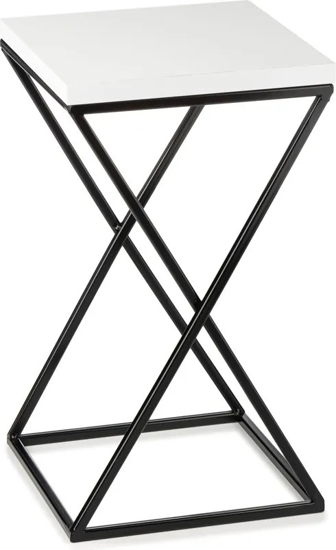 STOJAN NA KVETINÁČ LOFT6 40X24X24 CM ČIERNA/BIELA