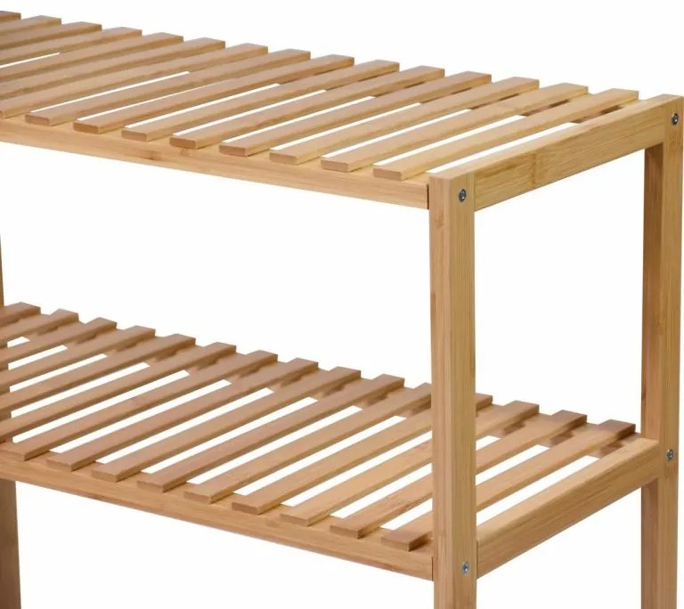 Divero bambusový regál 3 police nosnosť 30 kg prírodný D104128