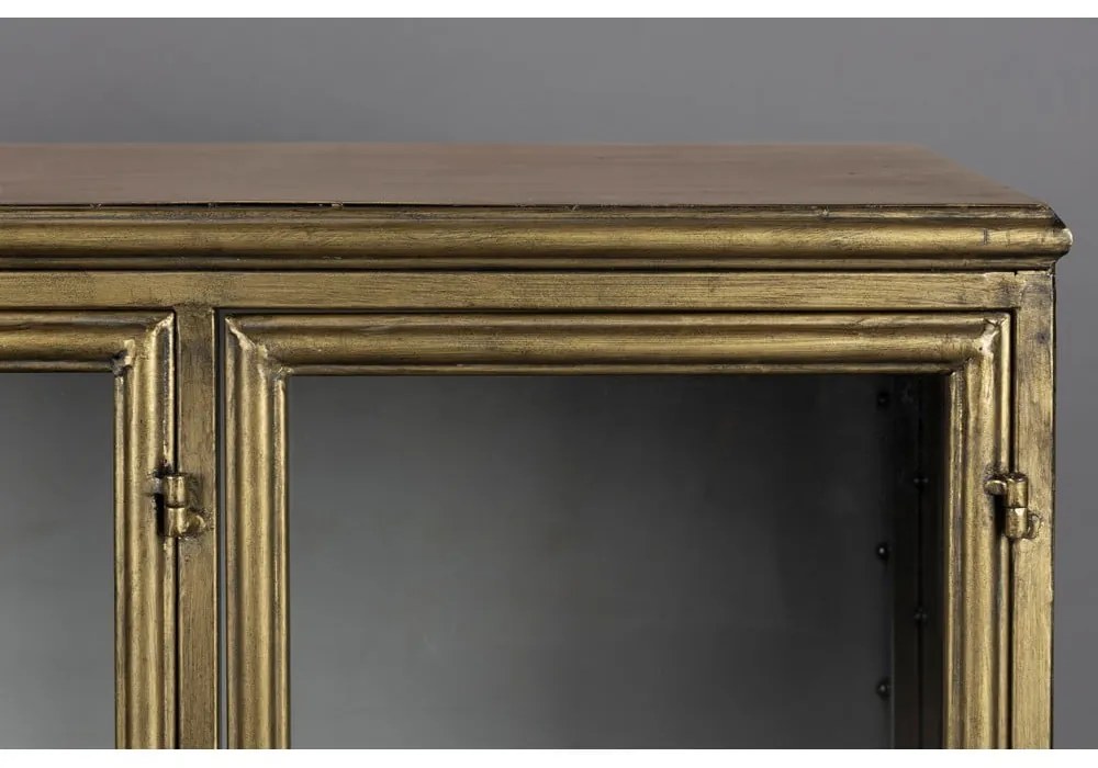 Kovová vitrína v zlatej farbe 100x80x38, 5 cm Gertlush – Dutchbone