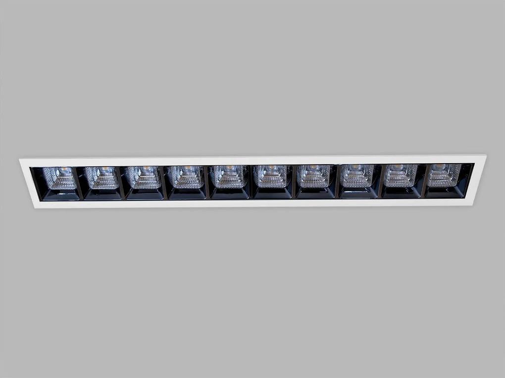 LED2 Zápustné bodové LED osvetlenie TECO, 30W, denná biela, hranaté, čierne