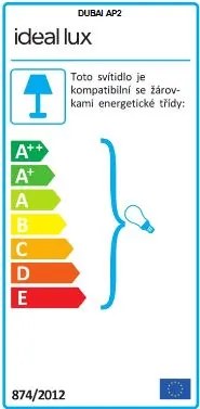 IDEAL LUX Nástenné designové svietidlo DUBAI, zlaté