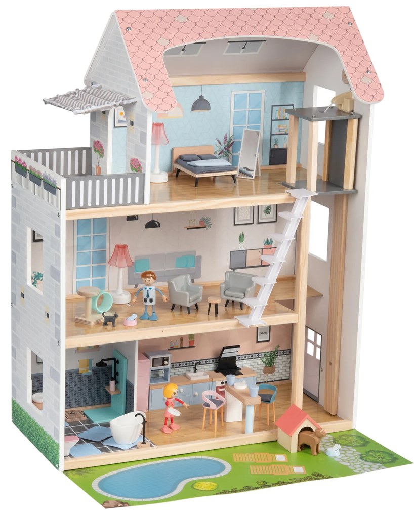 Playtive Drevený domček pre bábiky XXL (100381086)