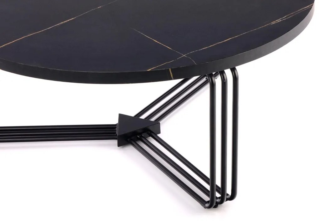 Konferenčný stolík ANTICA 80 cm mramor čierny