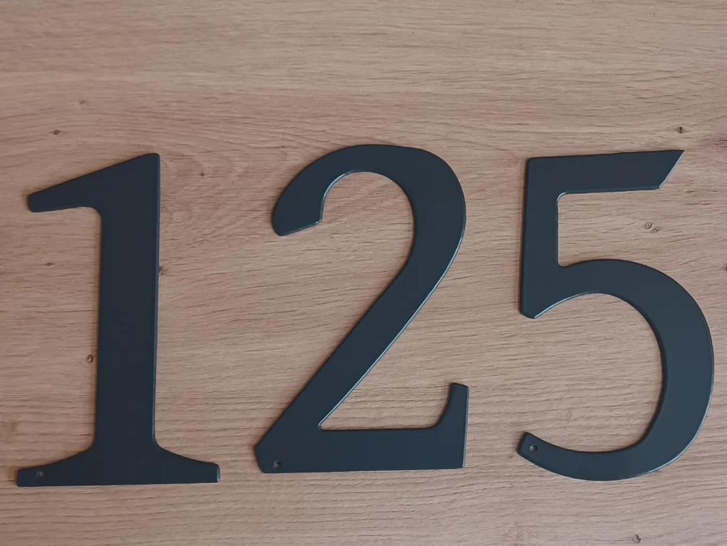 Čísla domu samostatné 15 cm Číslo: 0, Farba: Čierna
