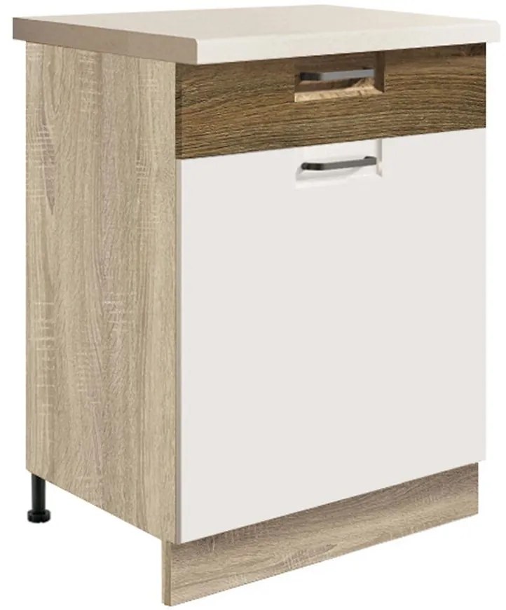 Skrinka do kuchyne Favorit 5d Sonoma/White+Ribbeck