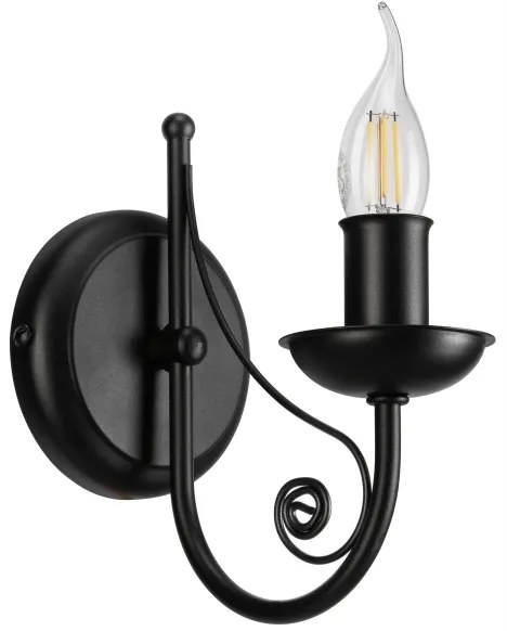 Nástenná lampa DONATO 1xE14/40W/230V čierna