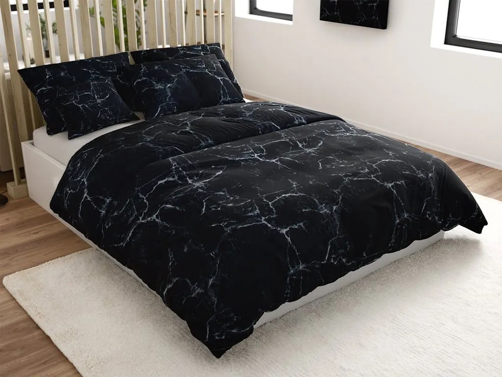 Obliečky z mikrovlákna TEMPESTA čierne Rozmer obliečky: 2 ks 70 x 90 cm | 200 x 220 cm