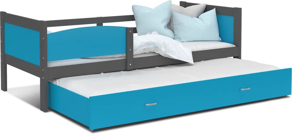 GL Swing P2 grafit Color posteľ s prístelkou 190x80 MDF Farba: Modrá