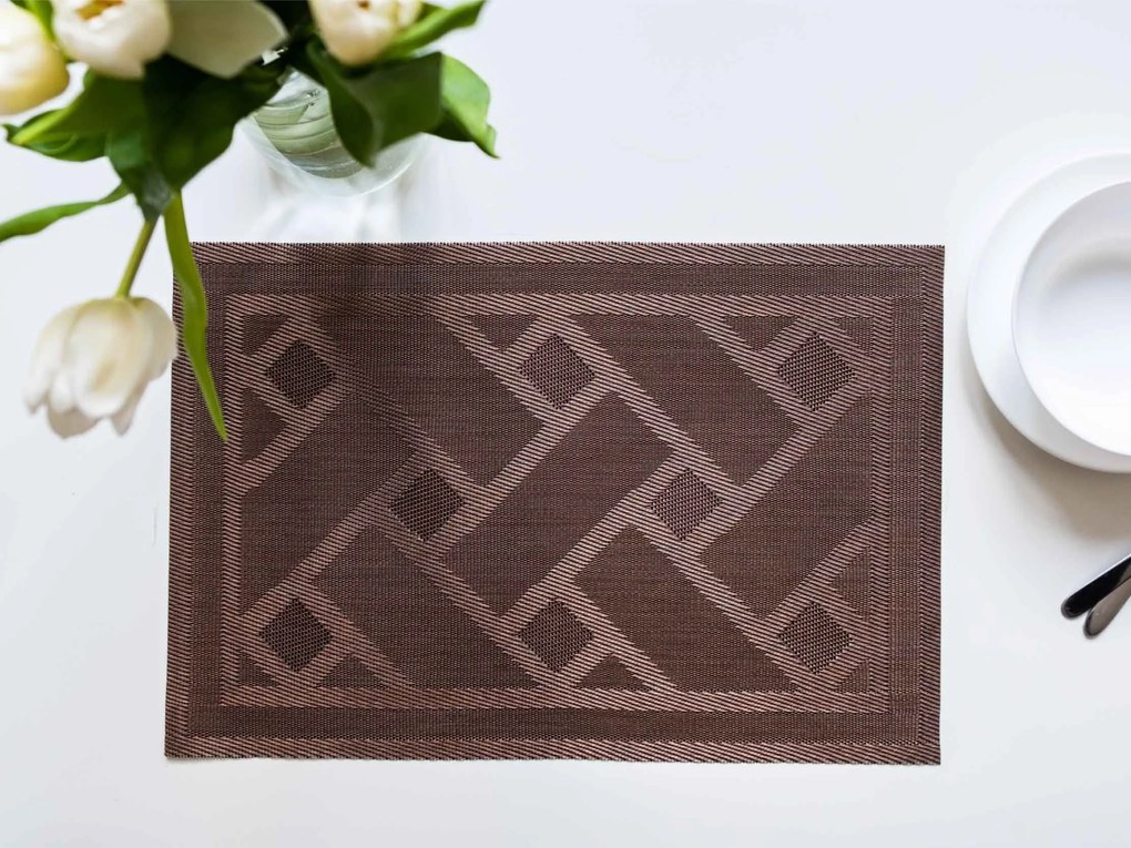 Prestieranie Deluxe 30 × 45 cm – Majda ornamenty hnedé