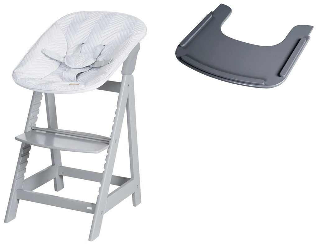 roba Detská vysoká stolička Born Up Zickzack 2 v 1 + Pultík k jedálenskej stoličke (800008531)