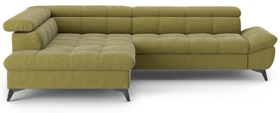 Rozkladacia rohová sedacia súprava L MARANO ľavá olivová