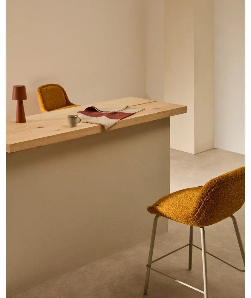 Barová stolička v horčicovej farbe (výška sedadla 65 cm) Aimin – Kave Home