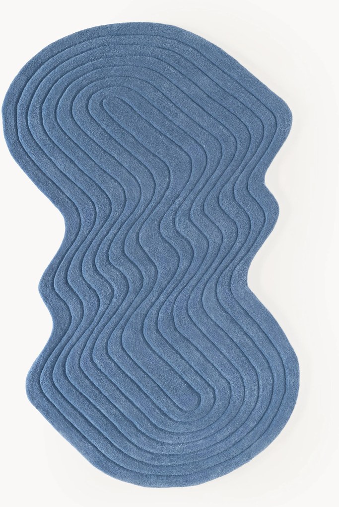 Ručne tuftovaný vlnený koberec v organickom tvare Aliza